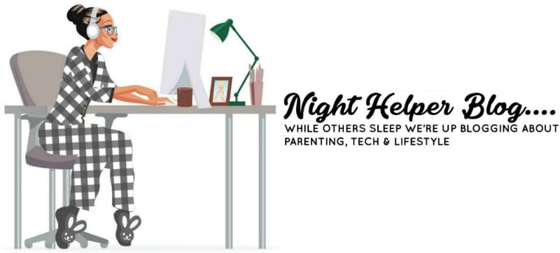 Night Helper Blog: while others sleep, we're up blogging about parenting, tech, and lifestyle logo